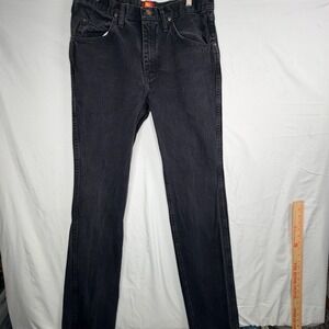Wrangler 36MWZ Cowboy Cut Slim Fit Jeans Faded Black Denim 33x36 Mens